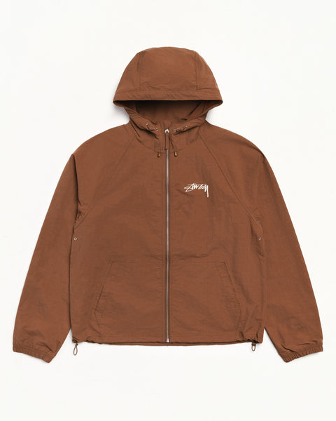 Nylon Beach Shell Mens Long Sleeve In Coffee