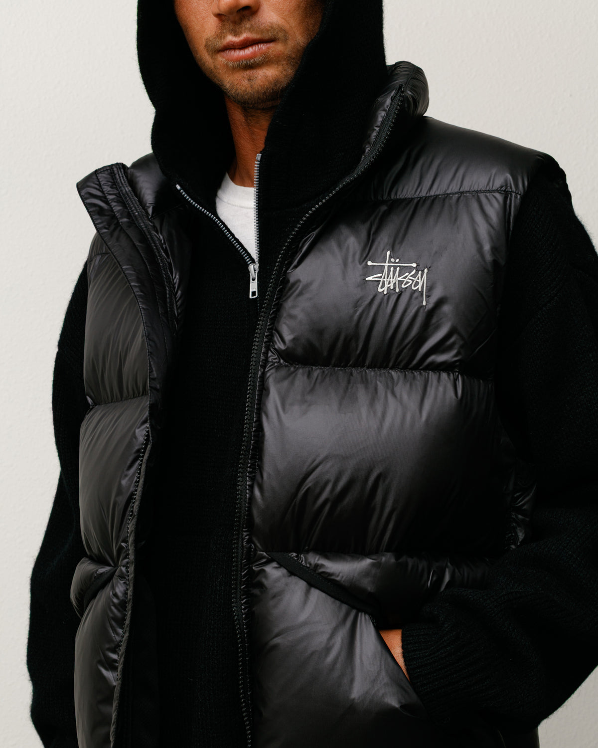 Micro Ripstop Down Vest – Black | Outerwear | Stüssy Japan