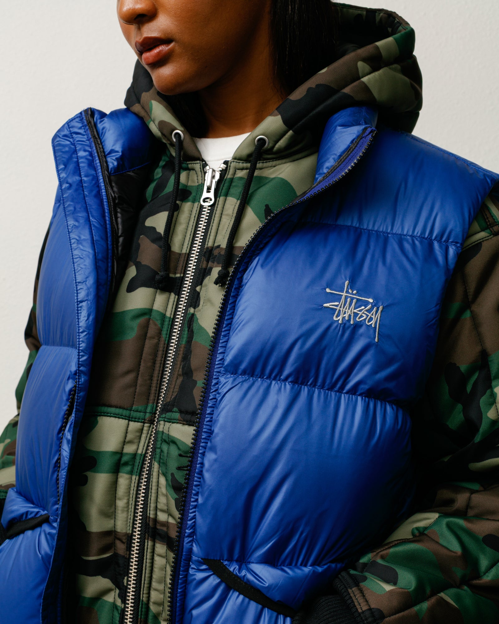 Micro Ripstop Down Vest – Royal | Outerwear | Stüssy Japan