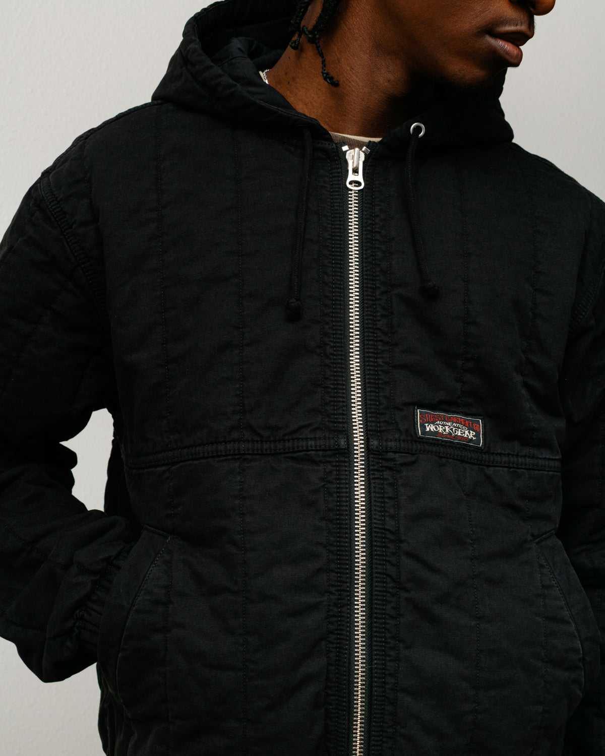 Quilted Canvas Work Jacket – Black | Outerwear | Stüssy Japan