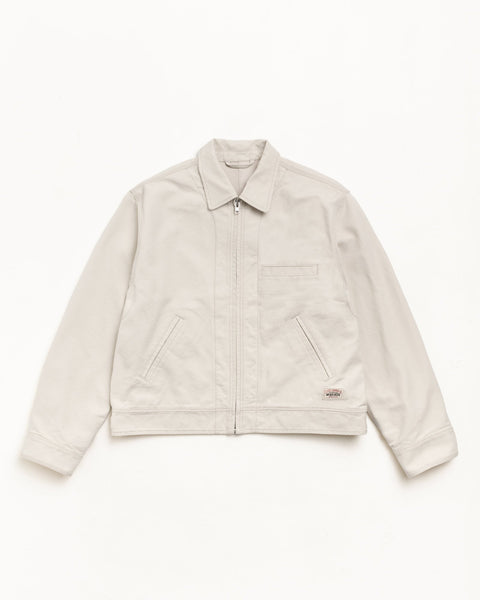 Work Jacket Collared Mens Long Sleeve In Stone