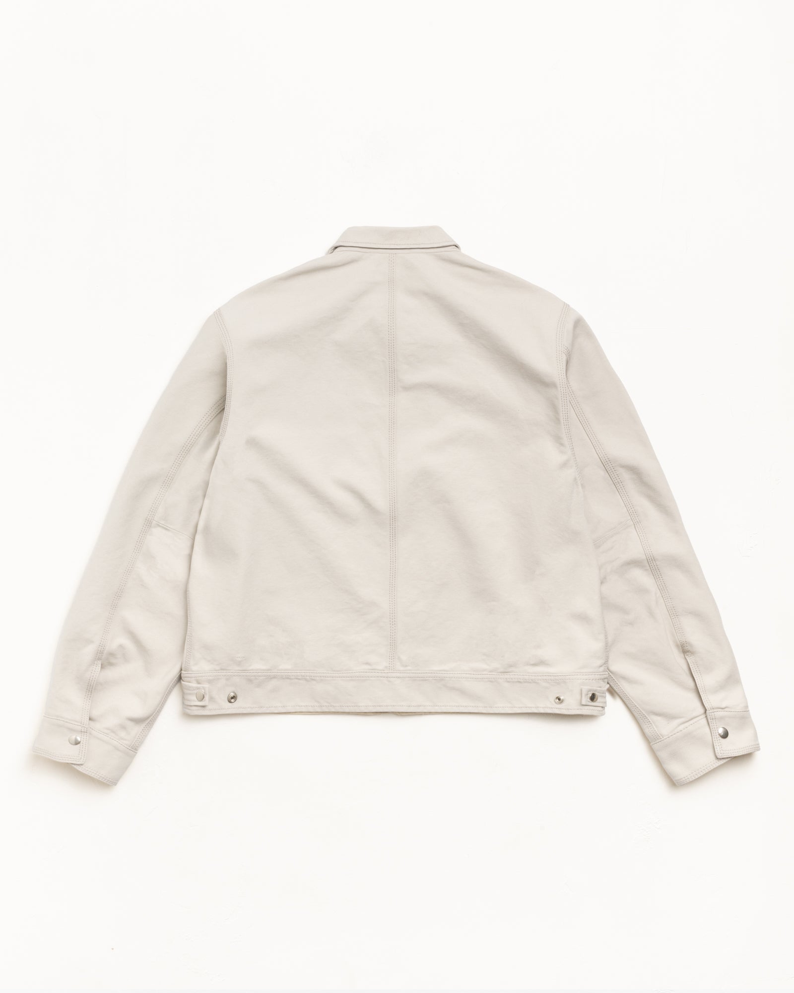 Work Jacket Collared Mens Long Sleeve In Stone