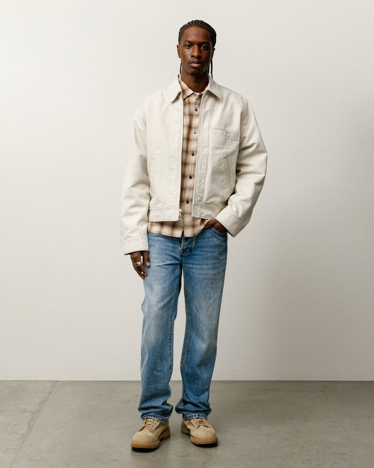 Work Jacket Collared – Stone | Outerwear | Stüssy Japan