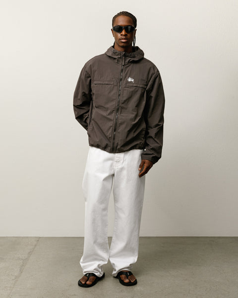 Lightweight Hooded Jacket Mens Long Sleeve In Brown