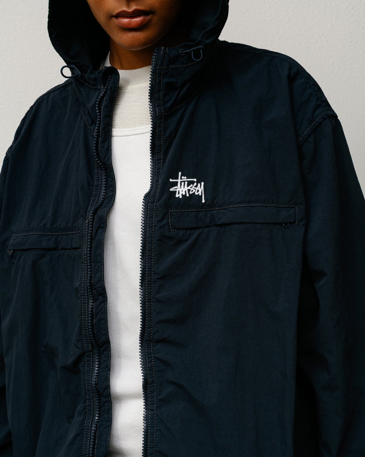 Lightweight Hooded Jacket – Navy | Outerwear | Stüssy Japan