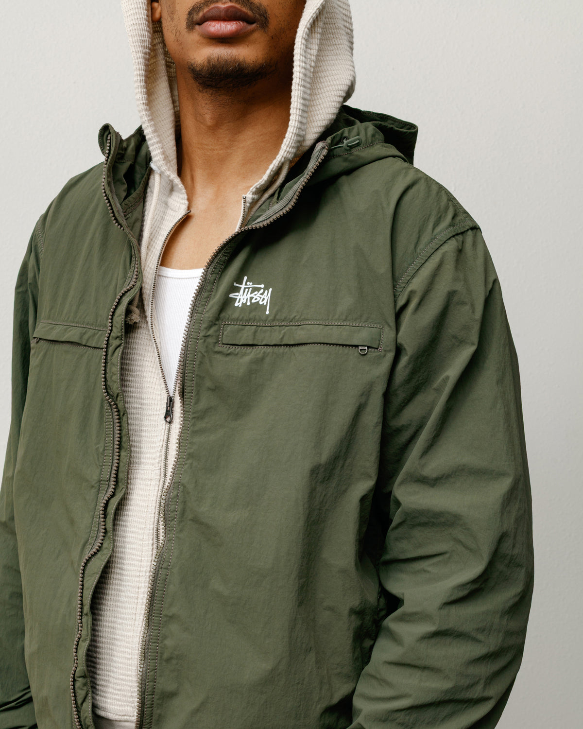 Lightweight Hooded Jacket – Olive | Outerwear | Stüssy Japan