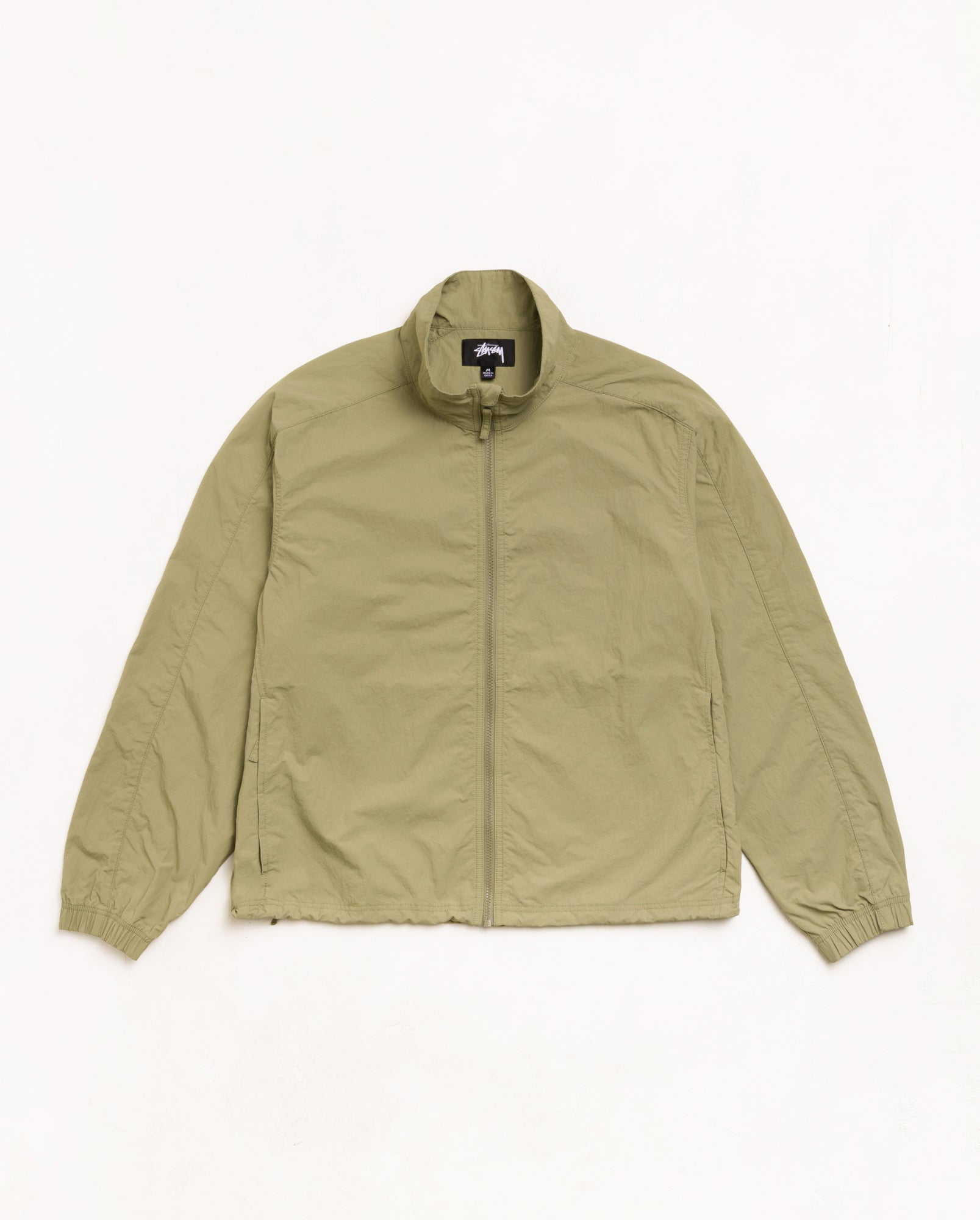 Lightweight Mock Jacket Unisex Long Sleeve In Khaki