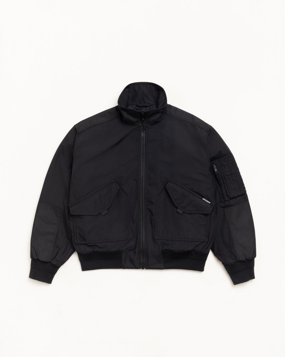 Mock Neck Flight Bomber – Black | Outerwear | Stüssy Japan