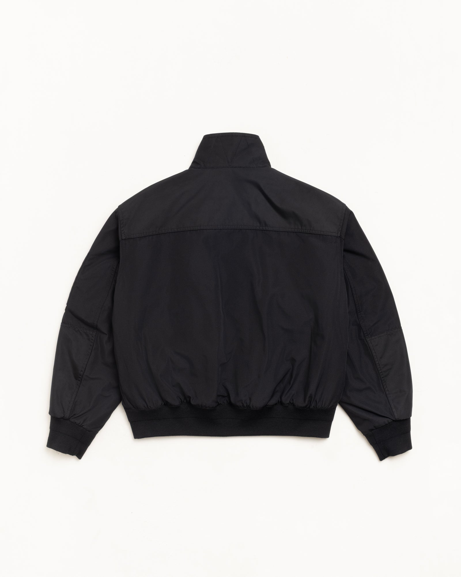 Mock Neck Flight Bomber Mens Long Sleeve In Black