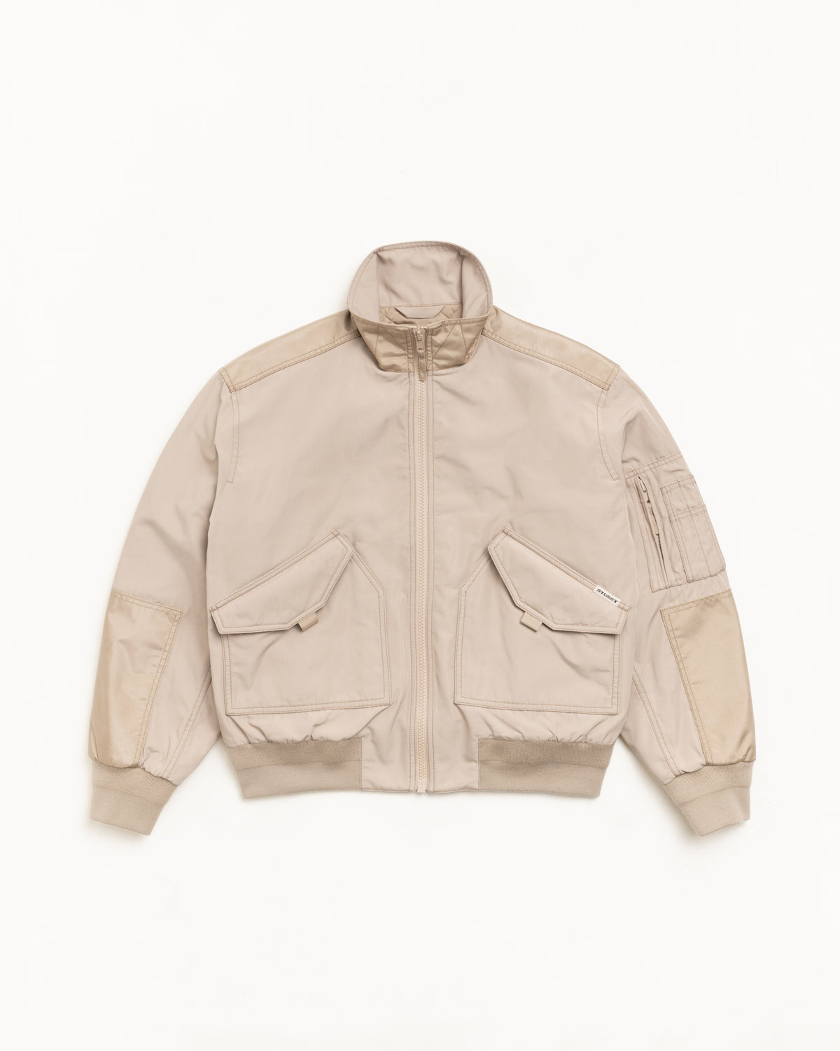 Mock Neck Flight Bomber – Khaki | Outerwear | Stüssy Japan
