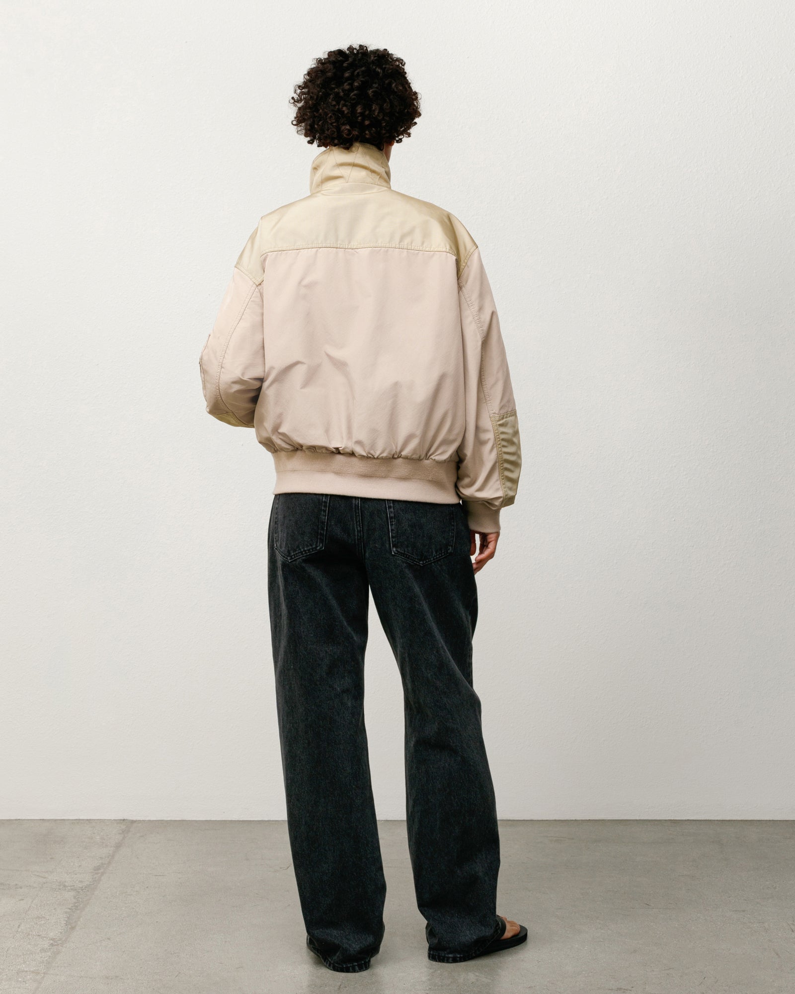 Mock Neck Flight Bomber – Khaki | Outerwear | Stüssy Japan