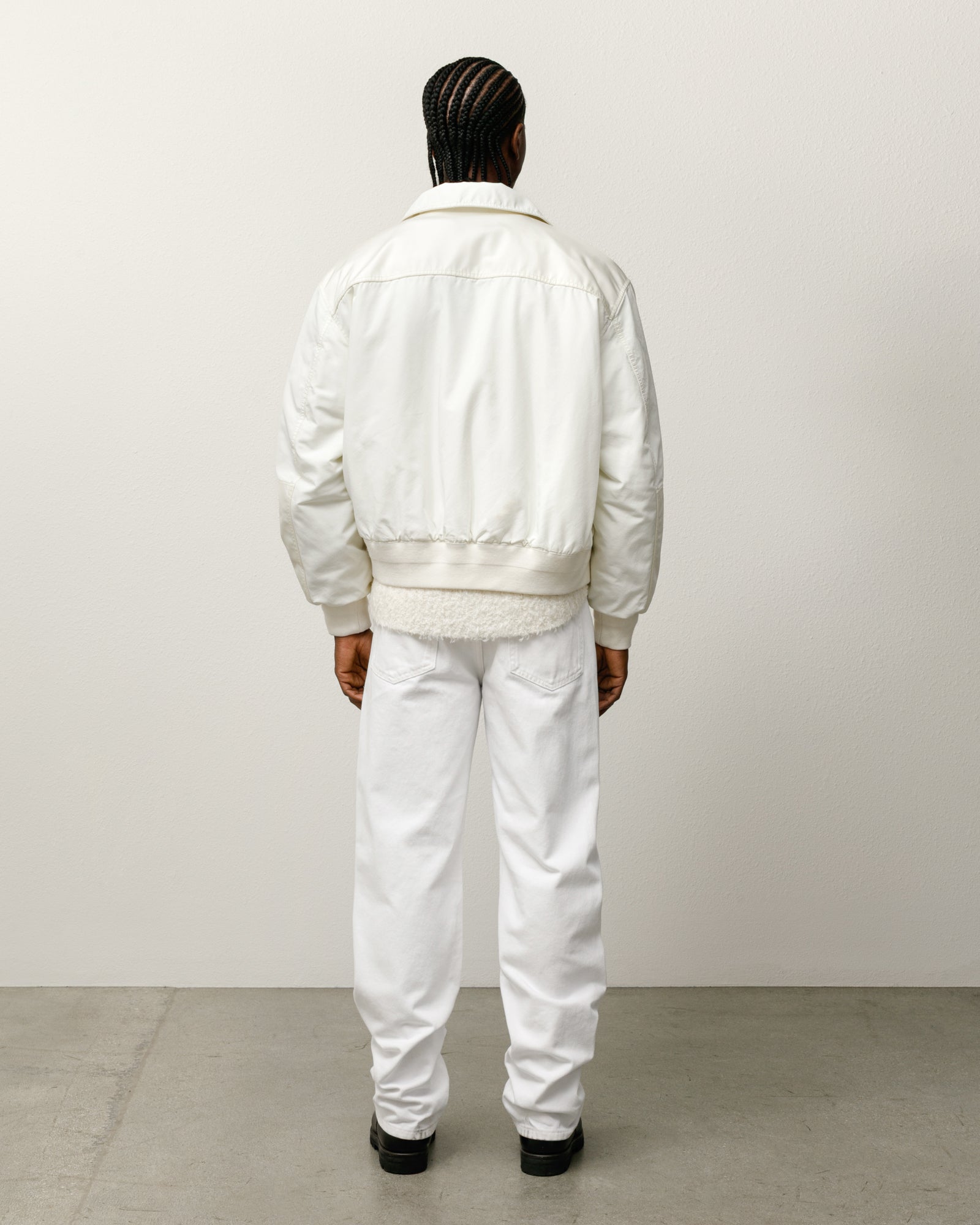 Mock Neck Flight Bomber – White | Outerwear | Stüssy Japan