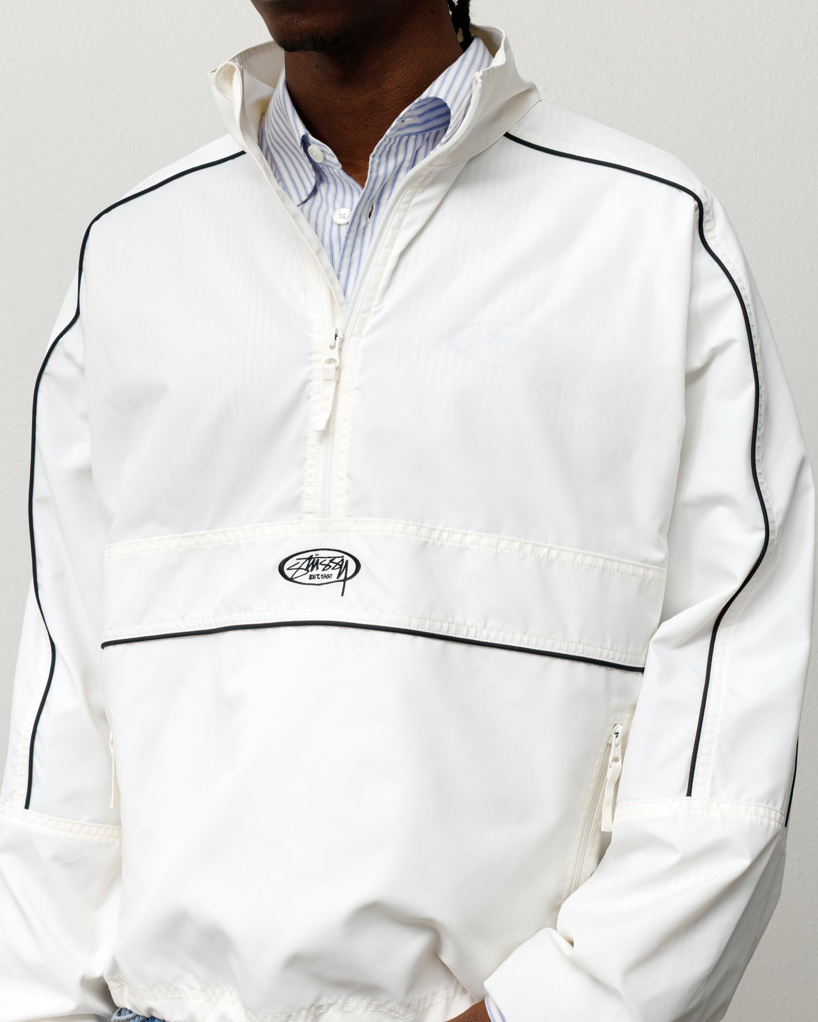 Lightweight Pullover Jacket – White | Outerwear | Stüssy Japan