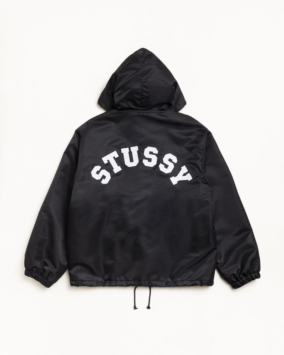 Hooded Coaches Jacket – Black | Outerwear | Stüssy Japan
