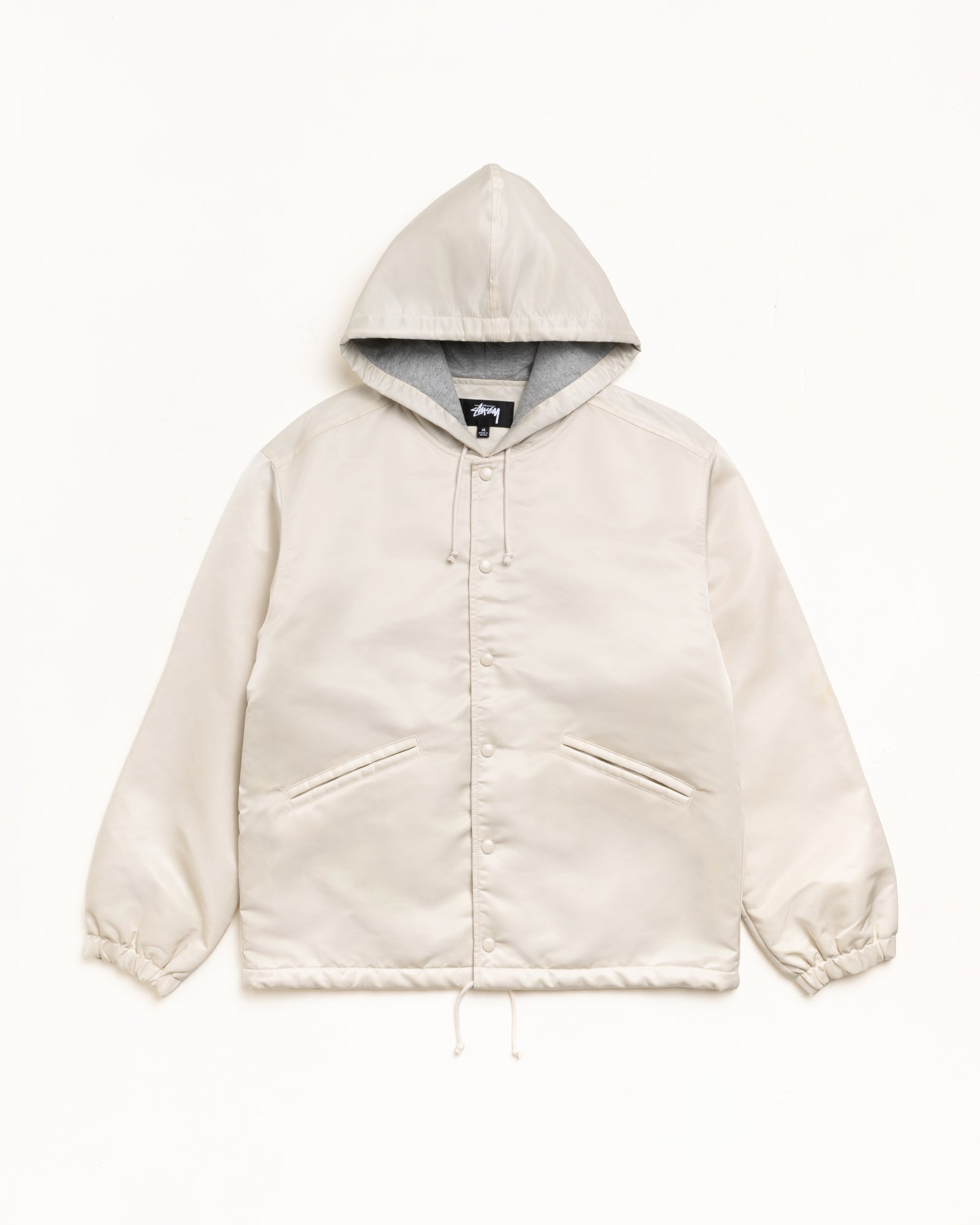 Hooded Coaches Jacket – Bone | Outerwear | Stüssy Japan