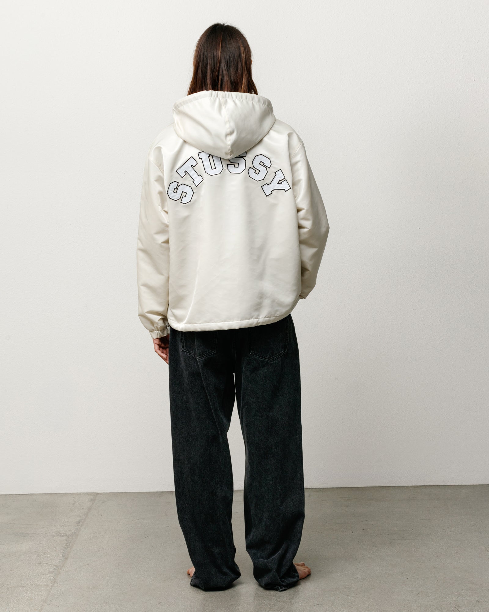 Hooded Coaches Jacket – Bone | Outerwear | Stüssy Japan