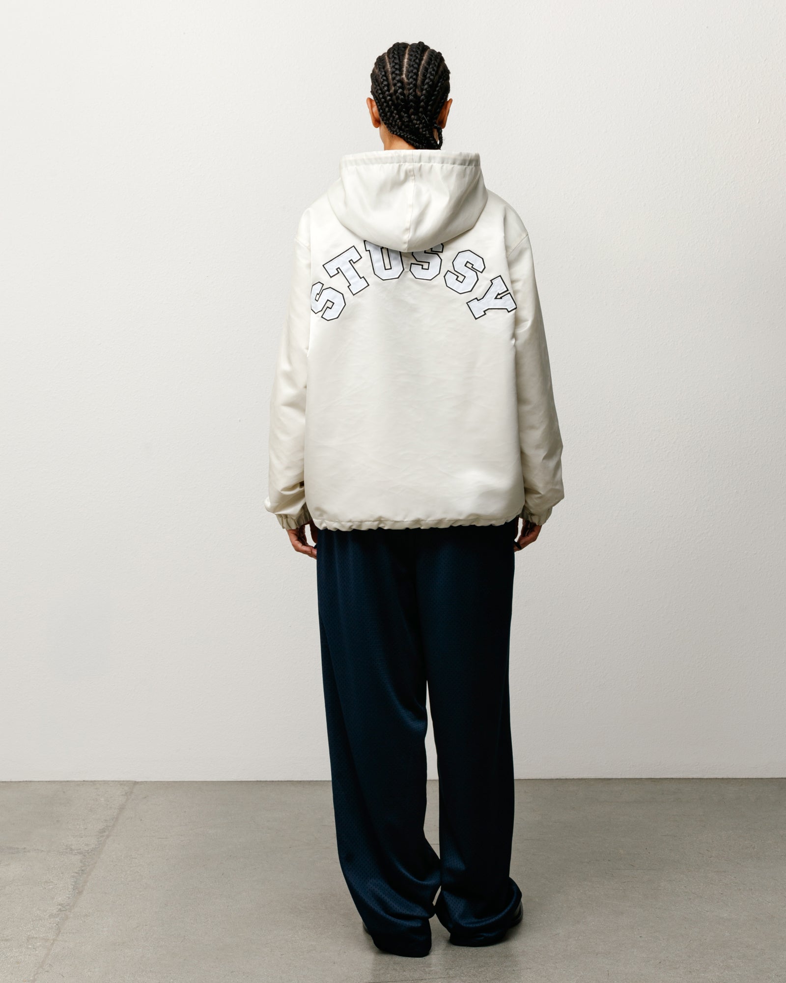 Hooded Coaches Jacket – Bone | Outerwear | Stüssy Japan