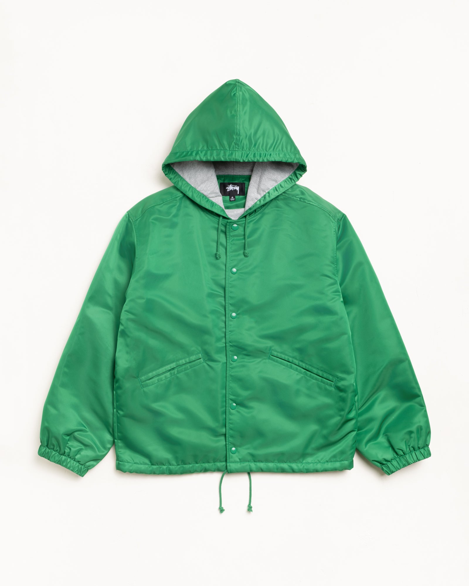 Hooded Coaches Jacket – Green | Outerwear | Stüssy Japan