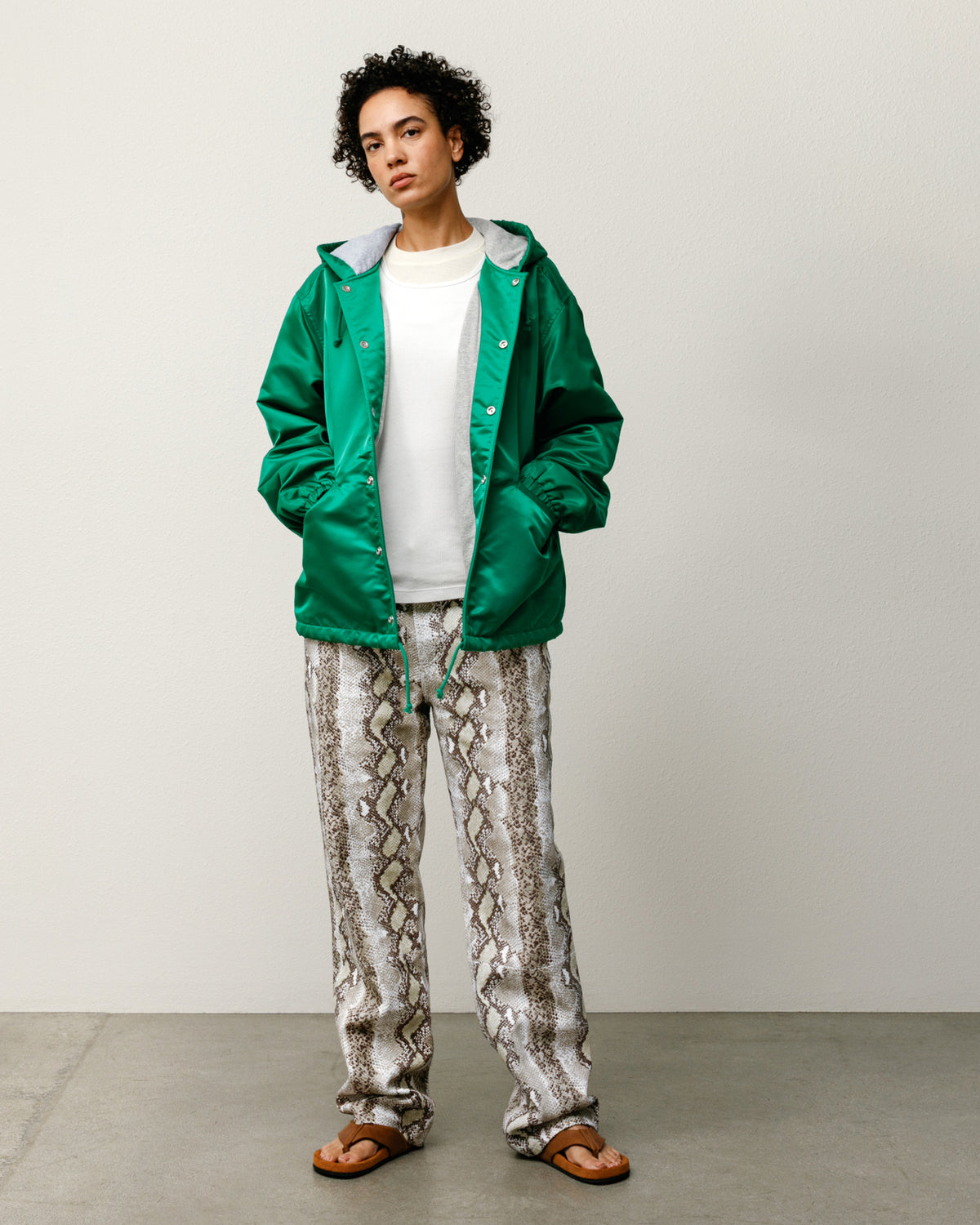 Hooded Coaches Jacket – Green | Outerwear | Stüssy Japan