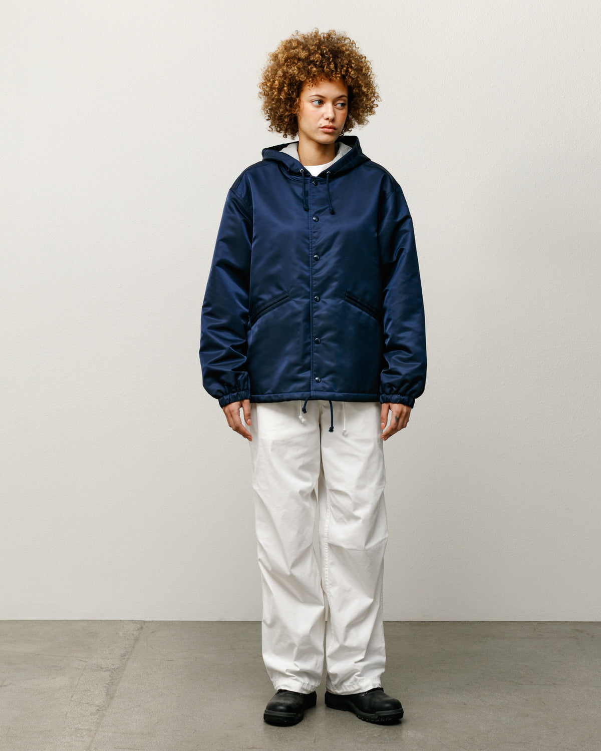 Hooded Coaches Jacket – Navy | Outerwear | Stüssy Japan