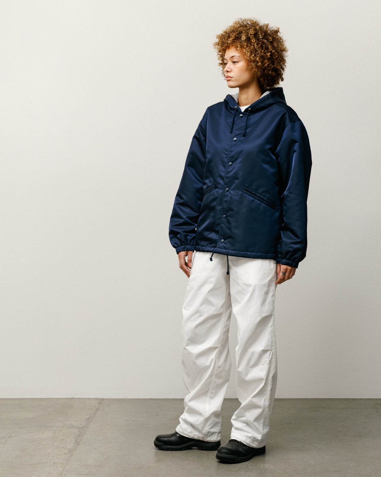 Hooded Coaches Jacket – Navy | Outerwear | Stüssy Japan
