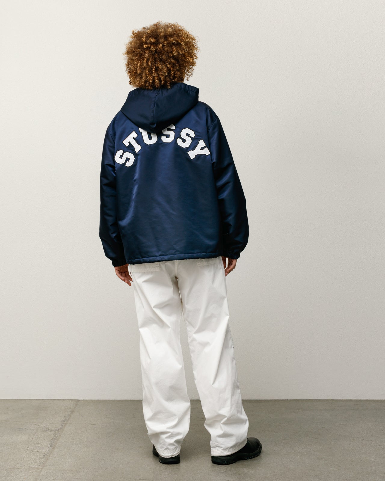 Hooded Coaches Jacket – Navy | Outerwear | Stüssy Japan