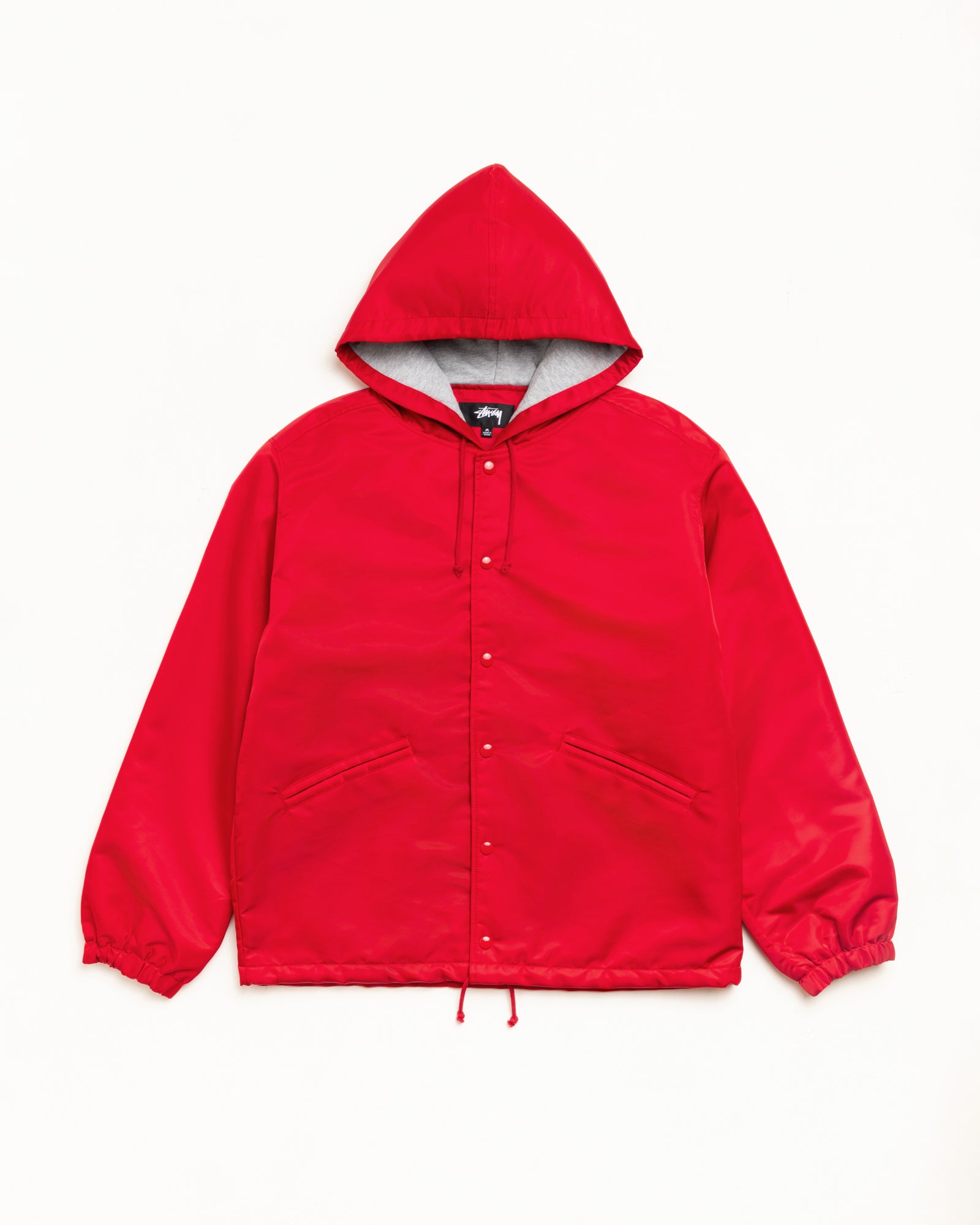 Hooded Coaches Jacket – Red | Outerwear | Stüssy Japan