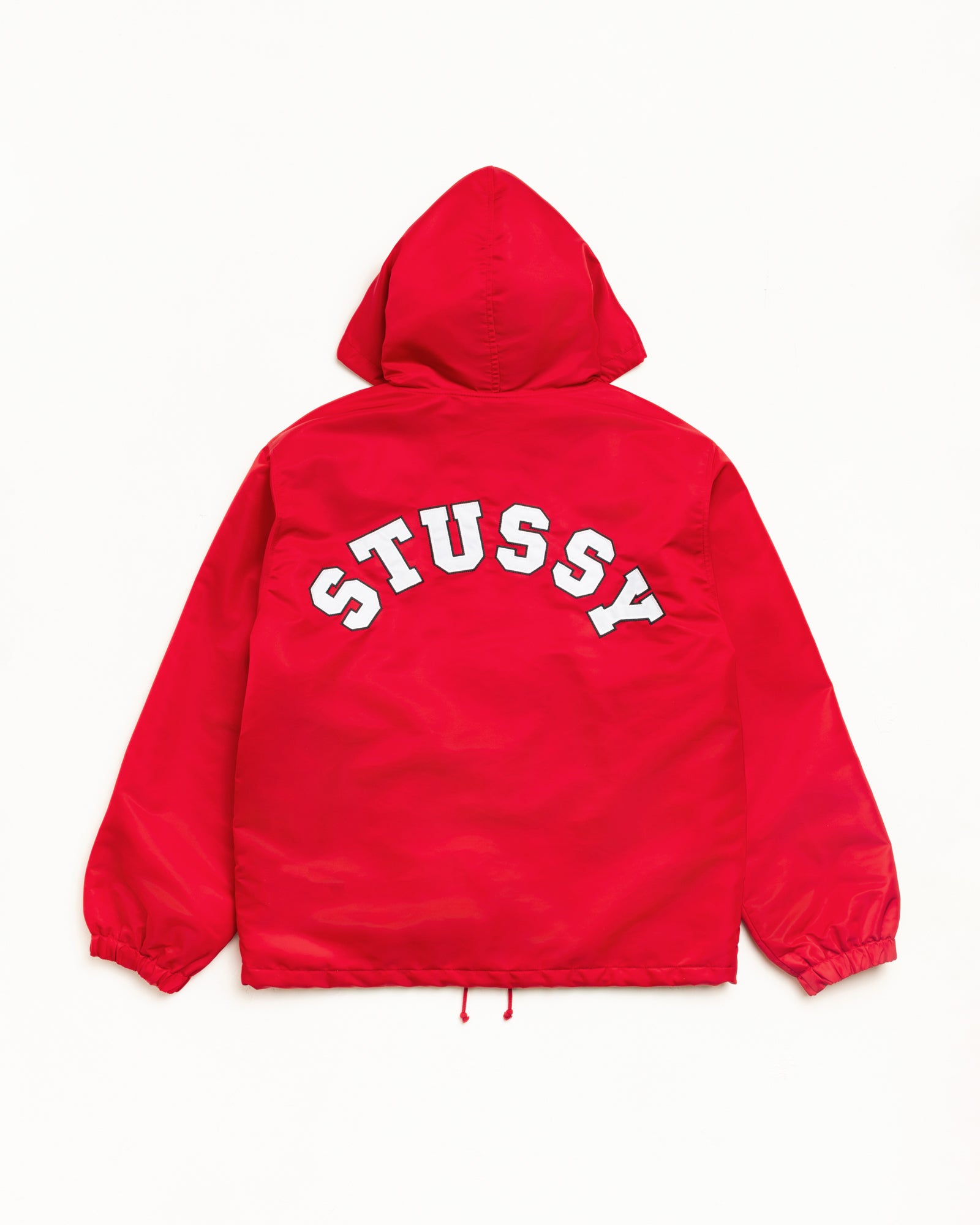 Hooded Coaches Jacket – Red | Outerwear | Stüssy Japan