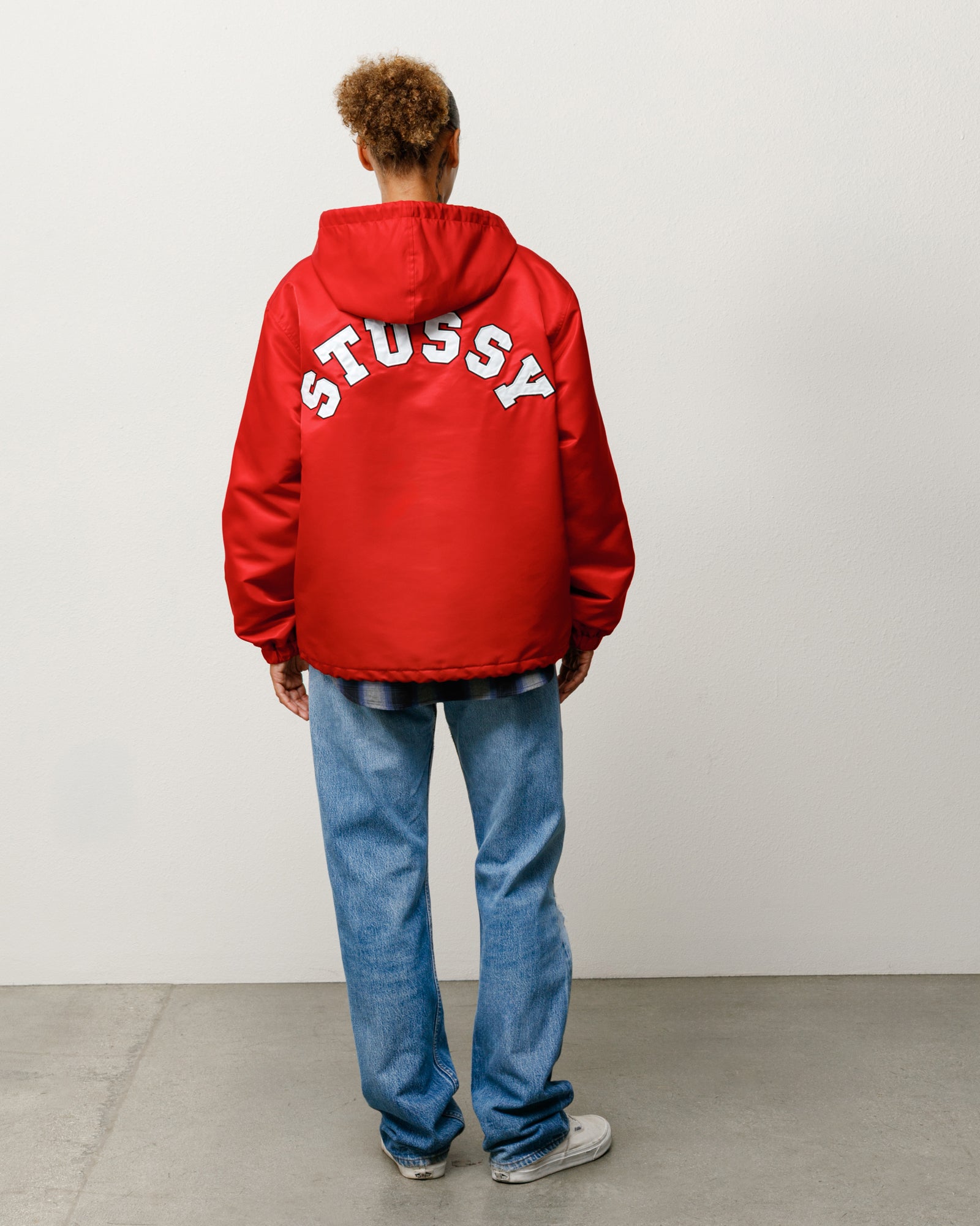 Hooded Coaches Jacket – Red | Outerwear | Stüssy Japan