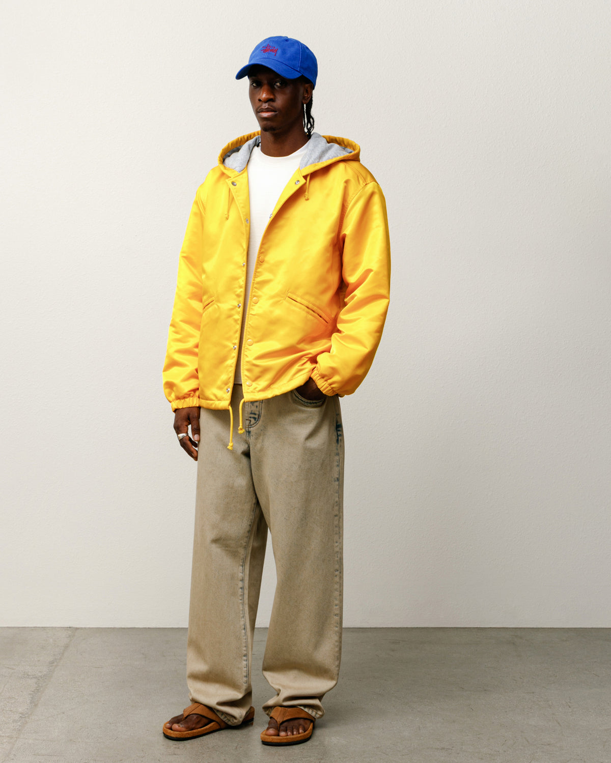 Hooded Coaches Jacket – Yellow | Outerwear | Stüssy Japan