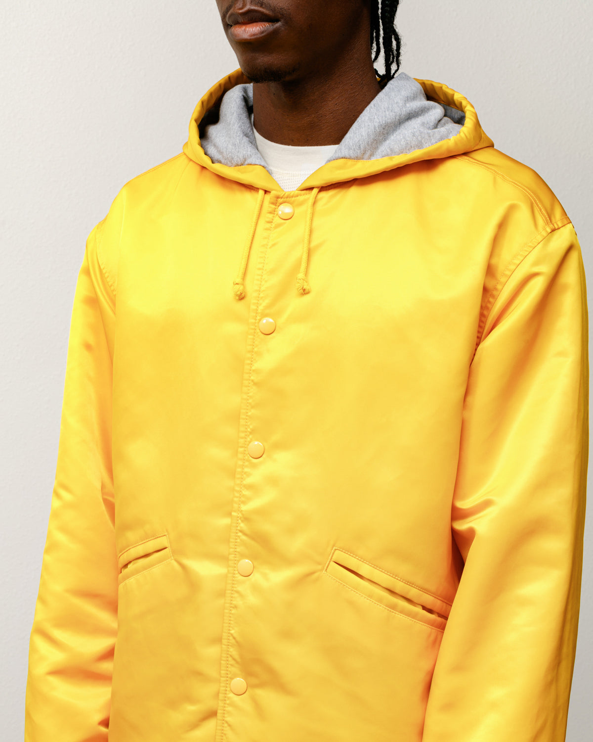 Hooded Coaches Jacket – Yellow | Outerwear | Stüssy Japan
