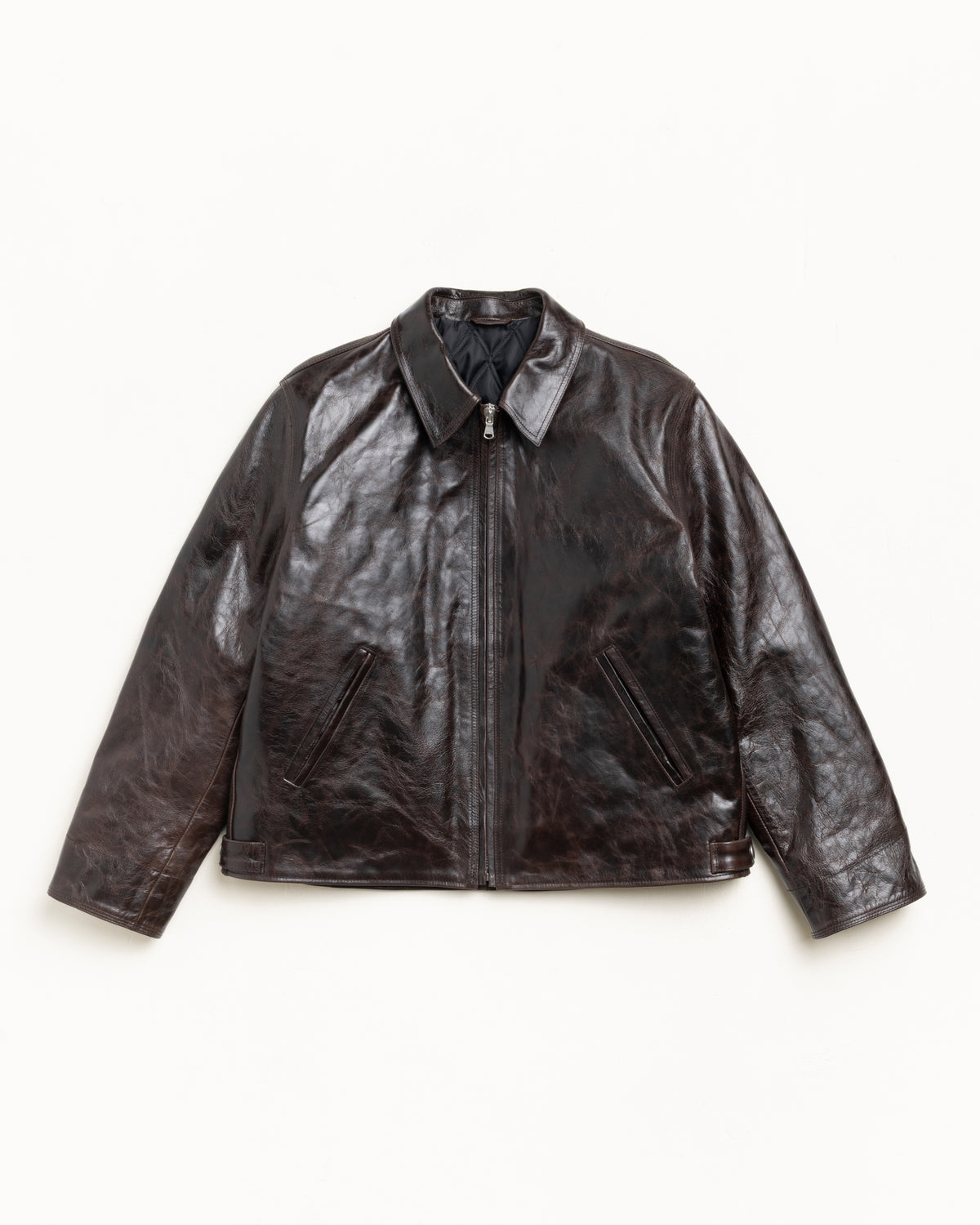 Garage Jacket Leather – Dark Brown | Outerwear | Stüssy Japan