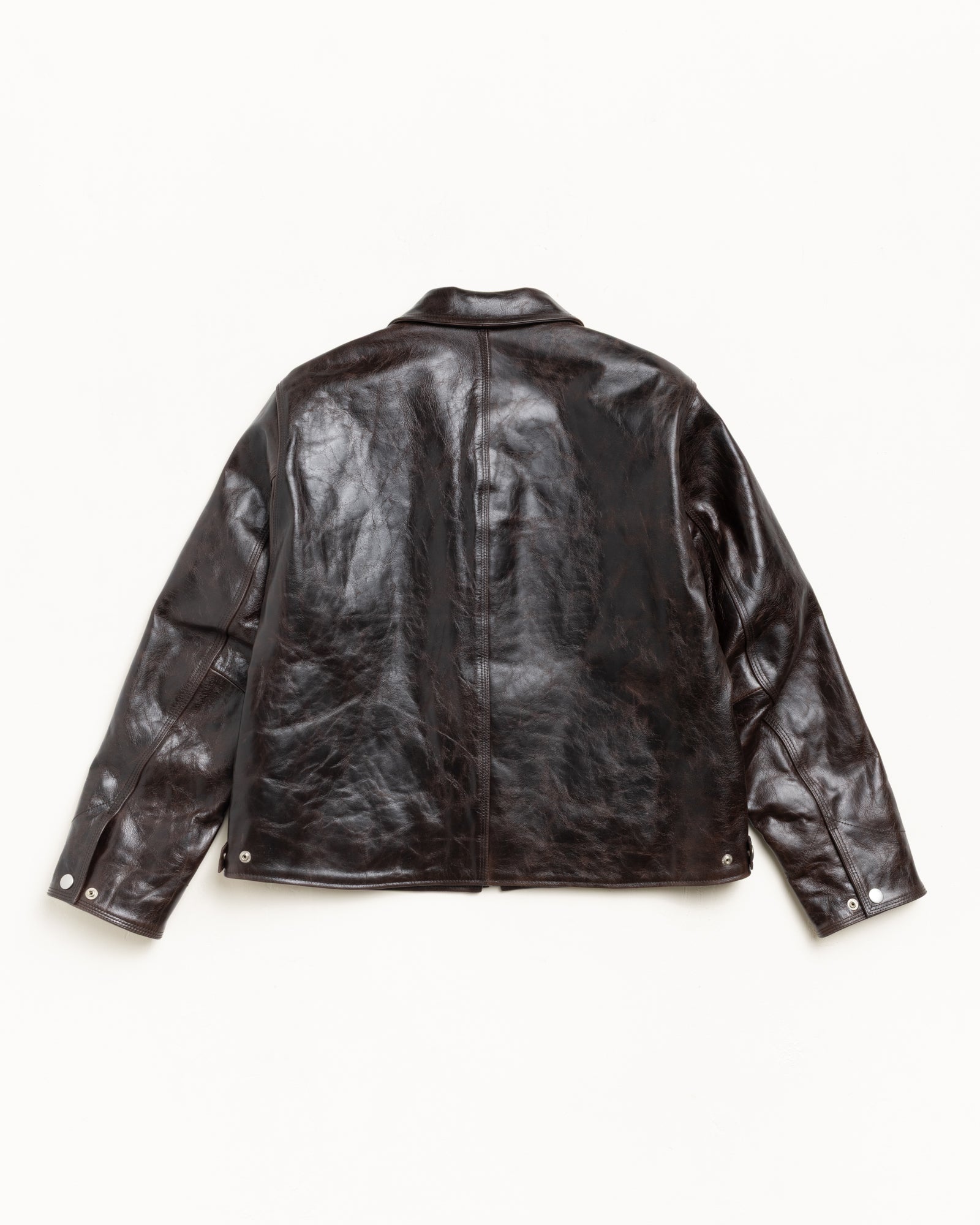 Garage Jacket Leather – Dark Brown | Outerwear | Stüssy Japan