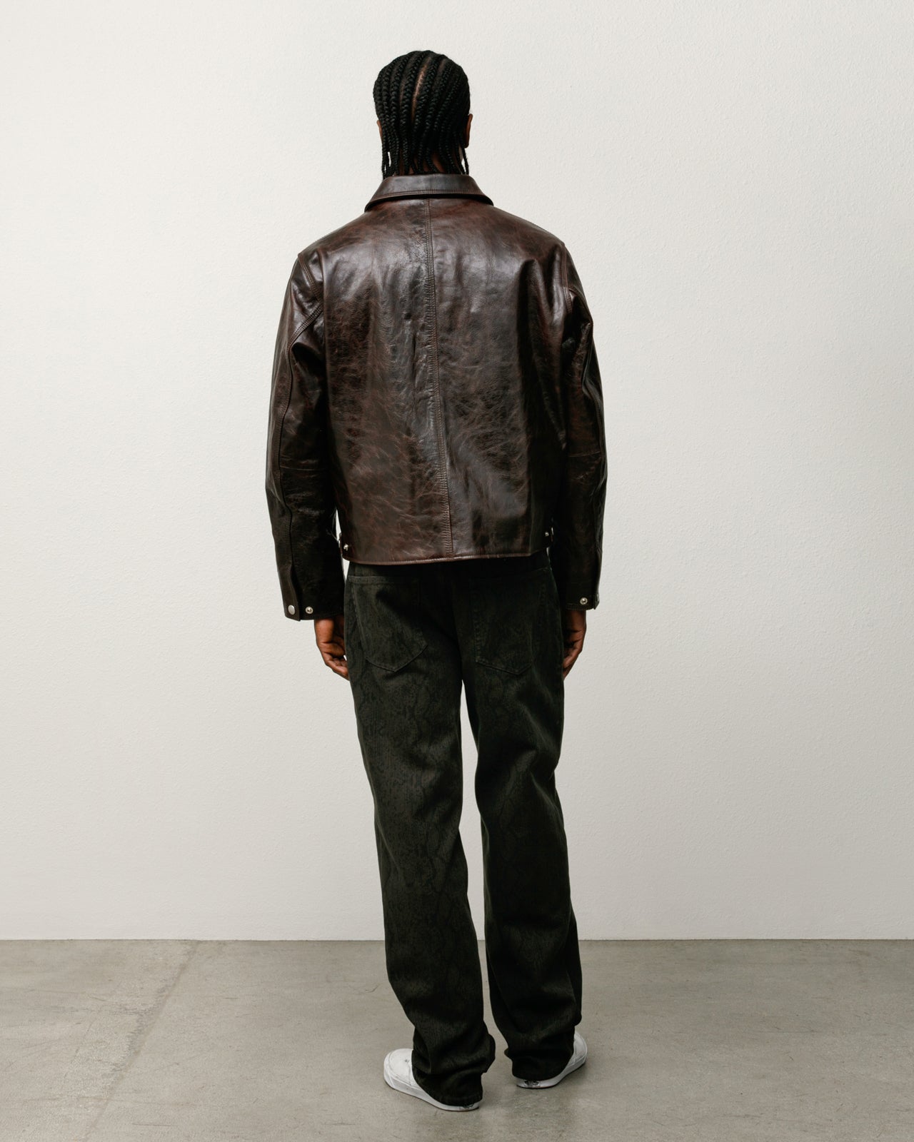 Garage Jacket Leather – Dark Brown | Outerwear | Stüssy Japan