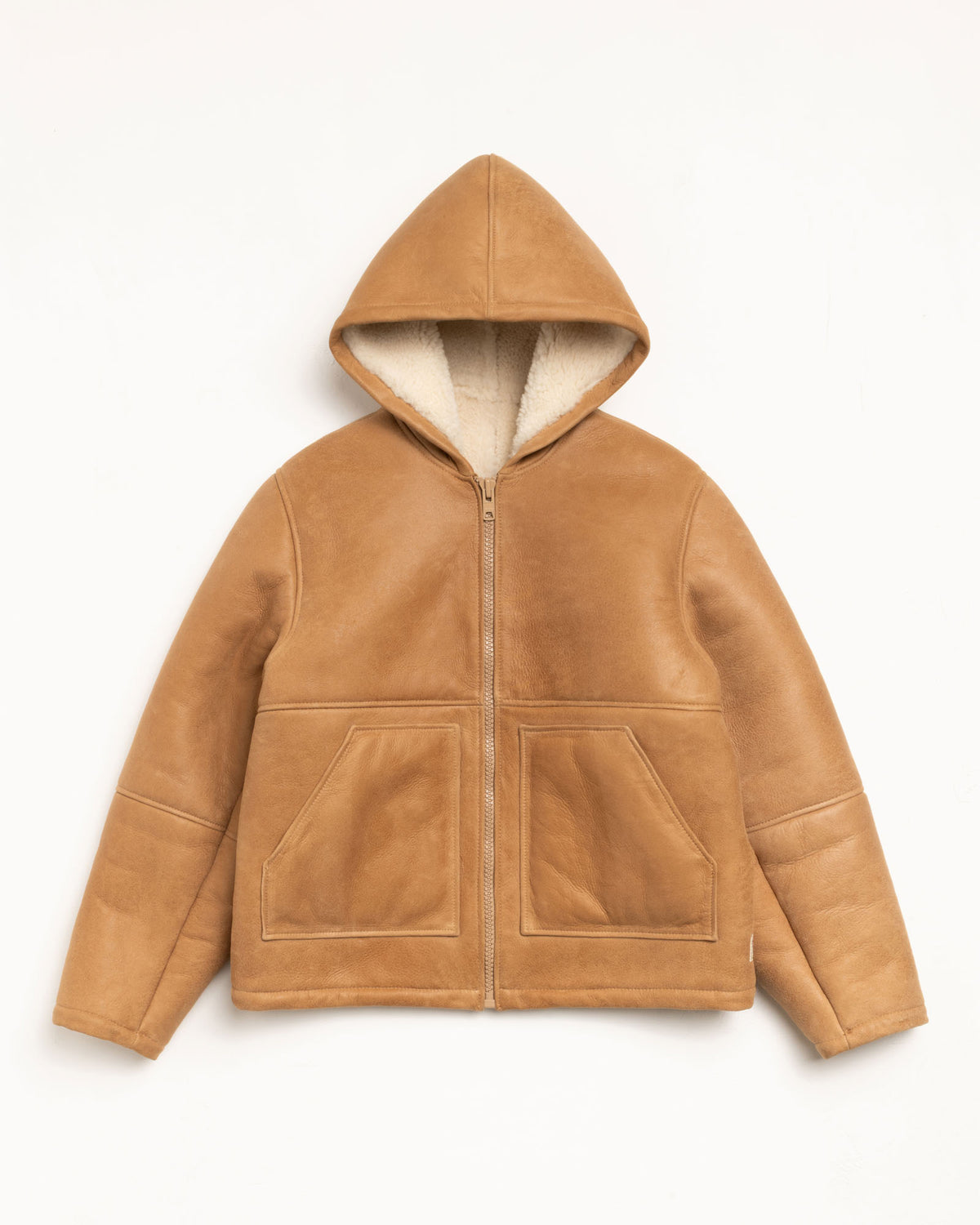 Shearling Hooded Jacket – Tan | Outerwear | Stüssy Japan