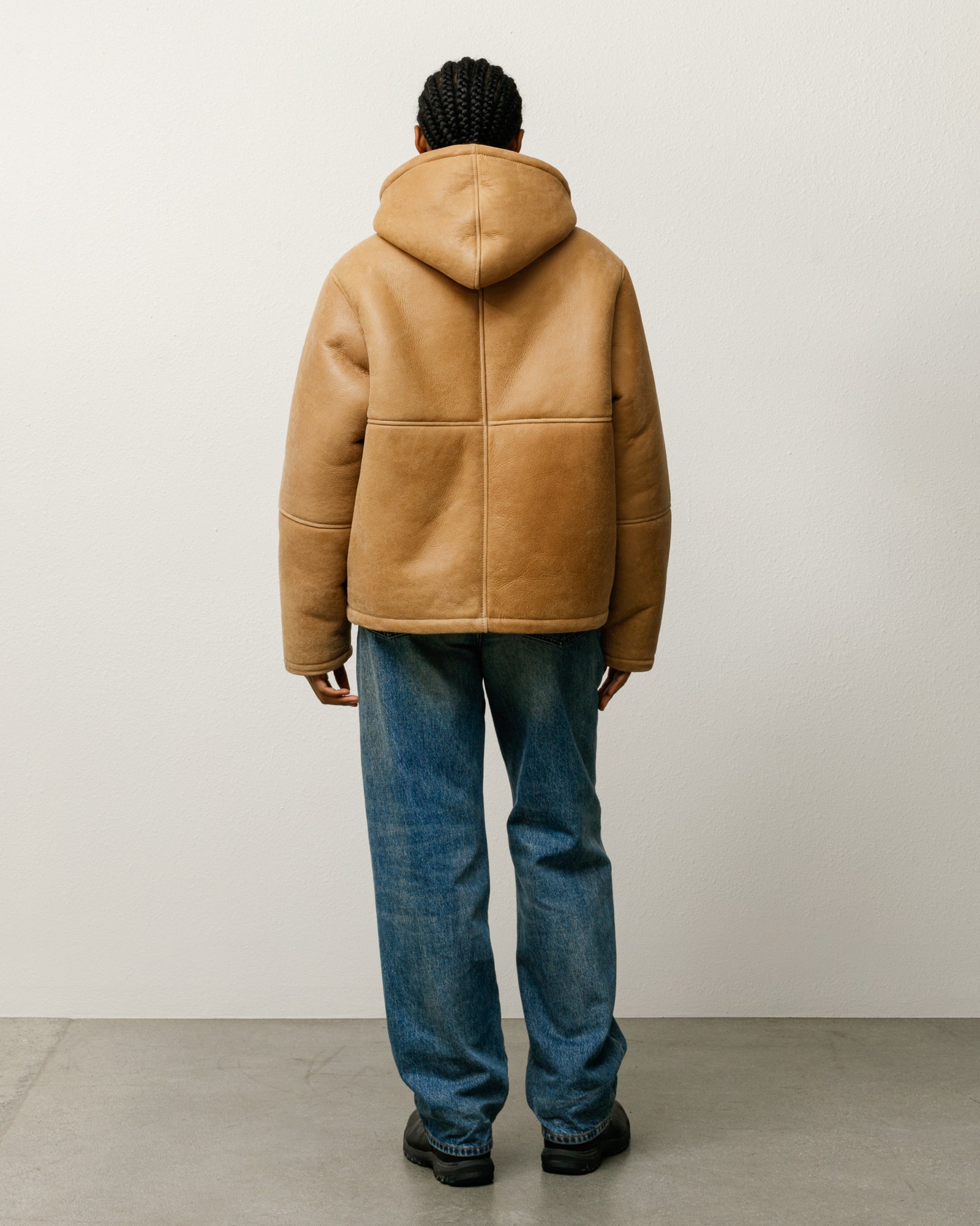 Shearling Hooded Jacket – Tan | Outerwear | Stüssy Japan