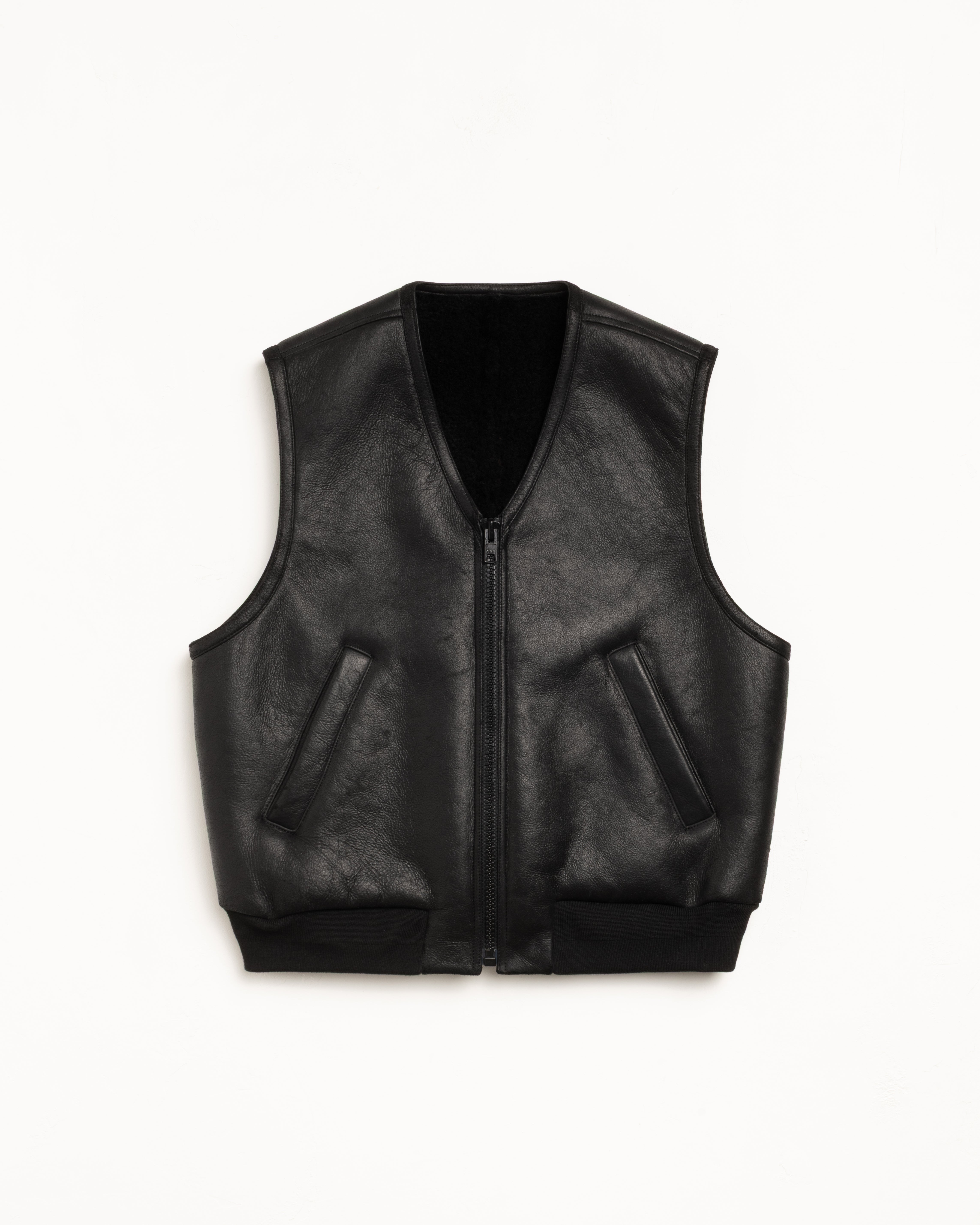 Shearling Vest – Black | Outerwear | Stüssy Japan