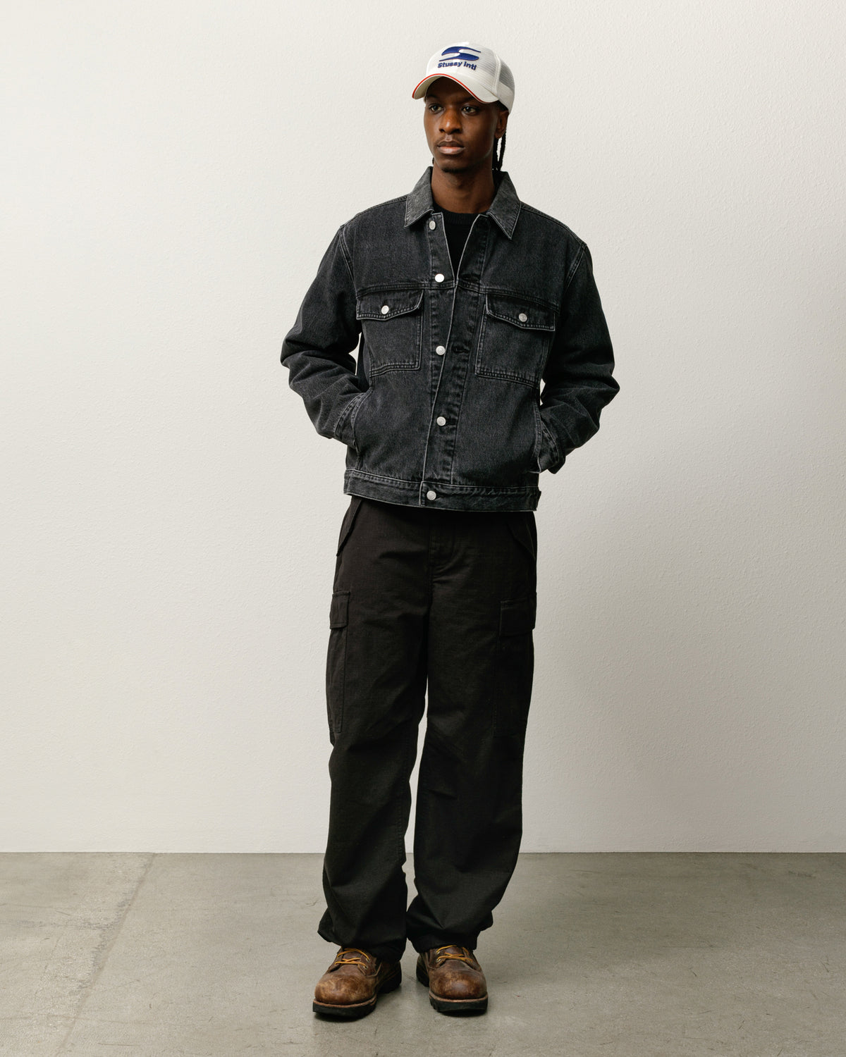 Lined Denim Trucker – Vintage Black | Outerwear | Stüssy Japan