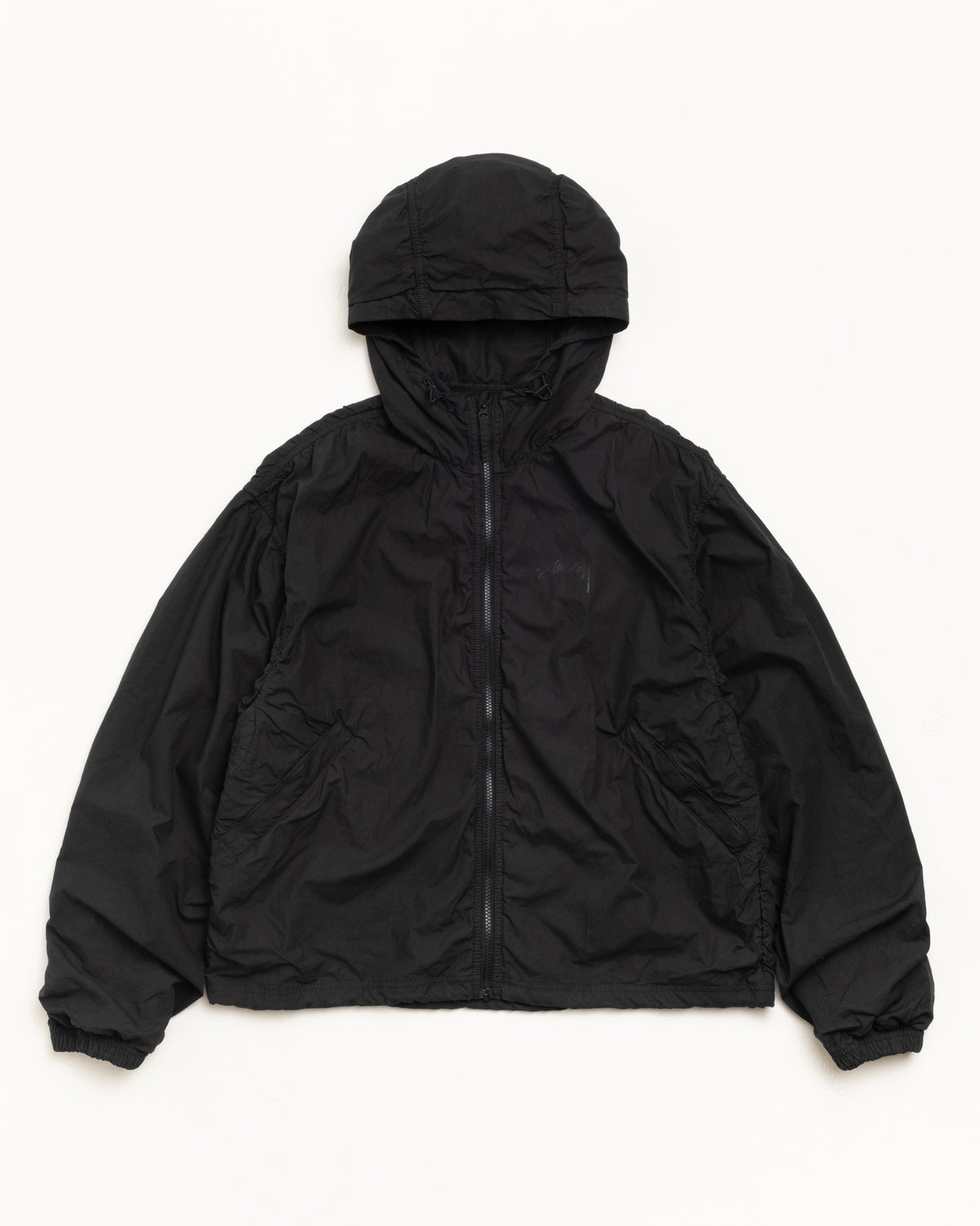 Double Cotton Hooded Jacket – Black | Outerwear | Stüssy Japan