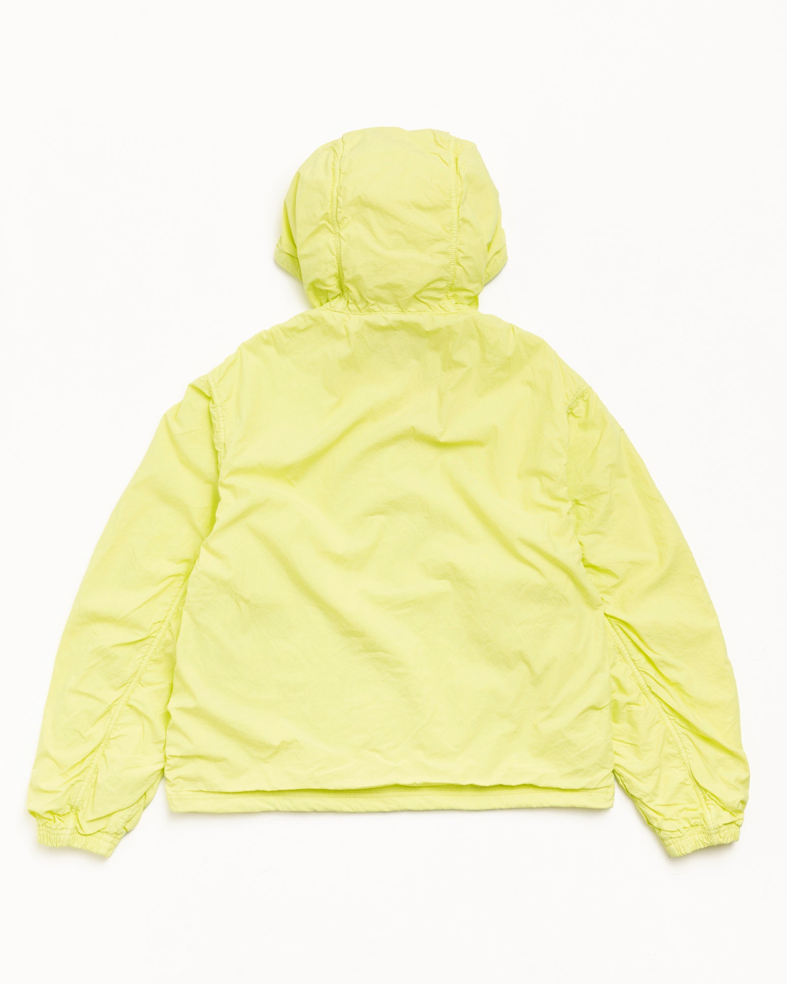 Double Cotton Hooded Jacket Mens Long Sleeve In Lime