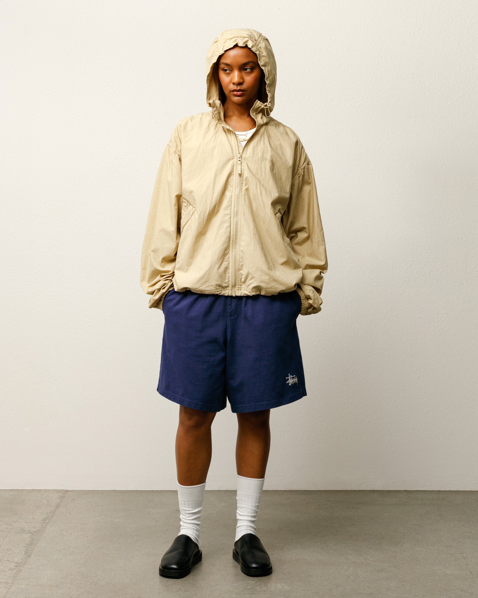 Double Cotton Hooded Jacket – Sand | Outerwear | Stüssy Japan
