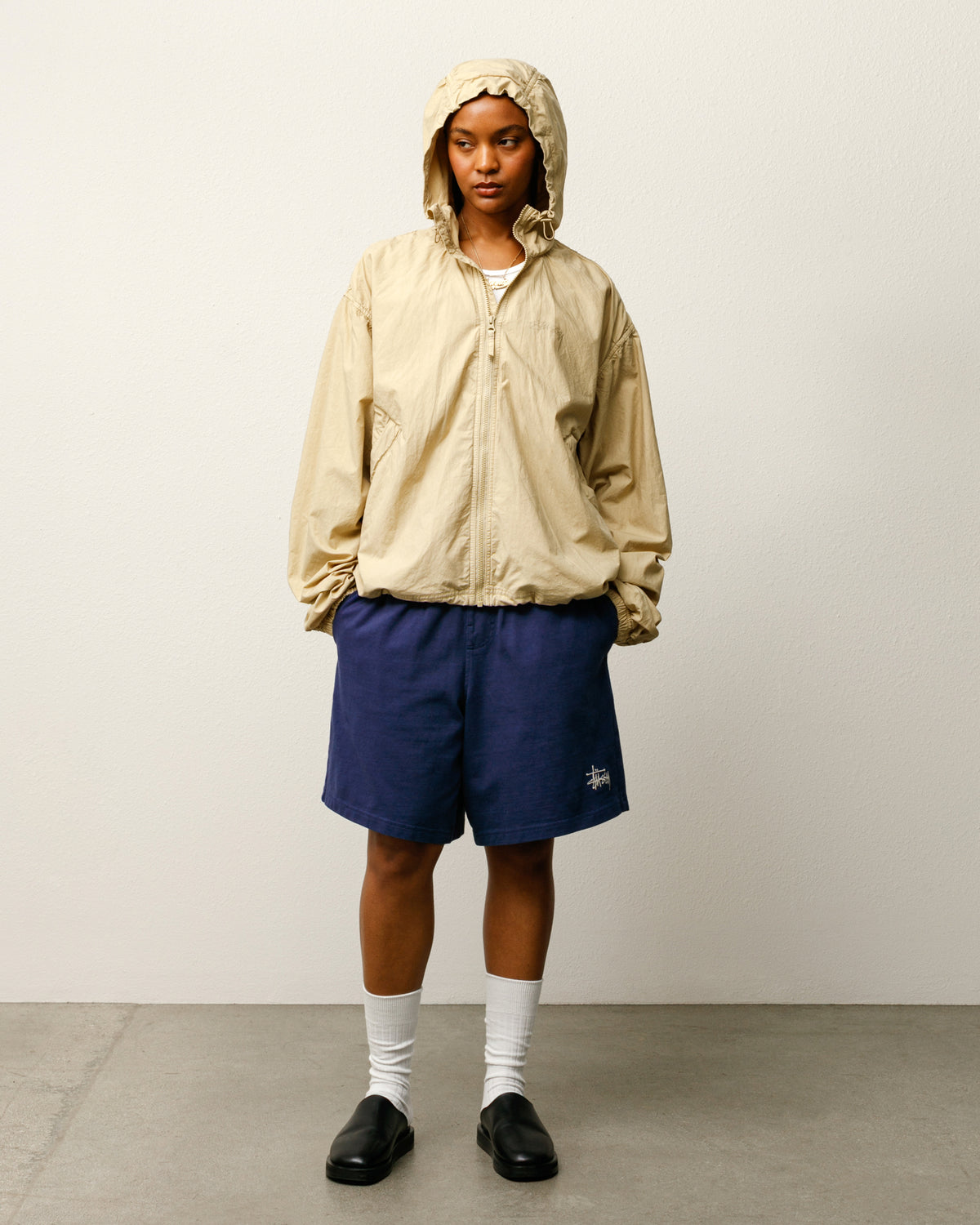 Double Cotton Hooded Jacket – Sand | Outerwear | Stüssy Japan