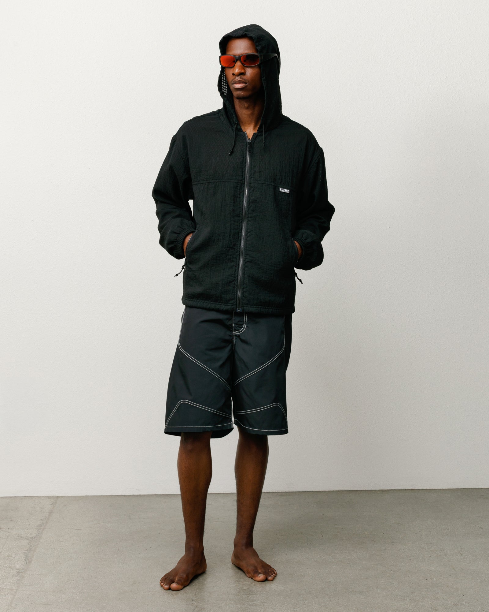 Layered Mesh Hooded Jacket – Black | Outerwear | Stüssy Japan