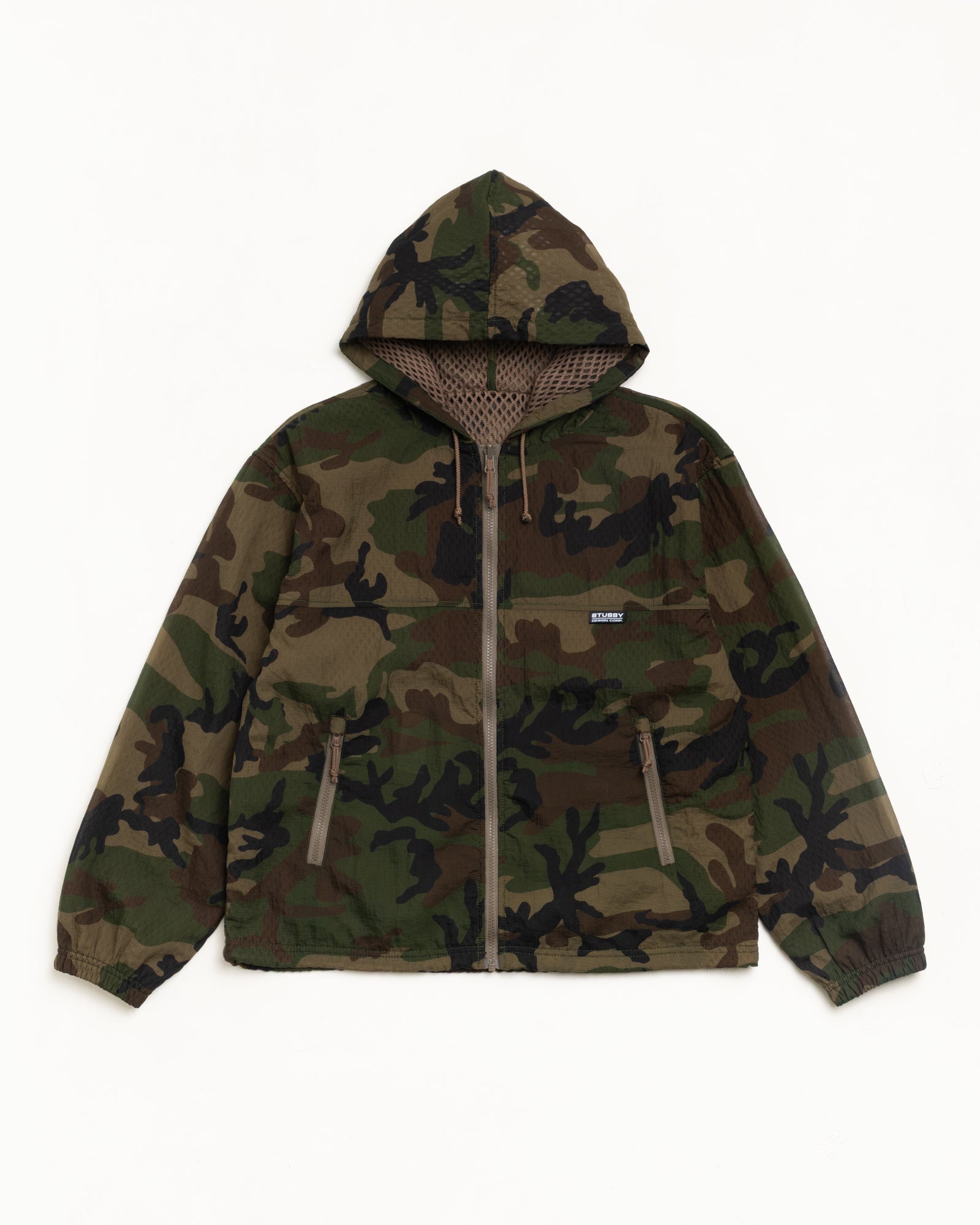 Layered Mesh Hooded Jacket – Woodland Camo | Outerwear | Stüssy Japan