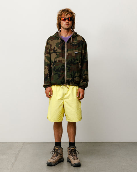 Layered Mesh Hooded Jacket Unisex Long Sleeve In Woodland Camo