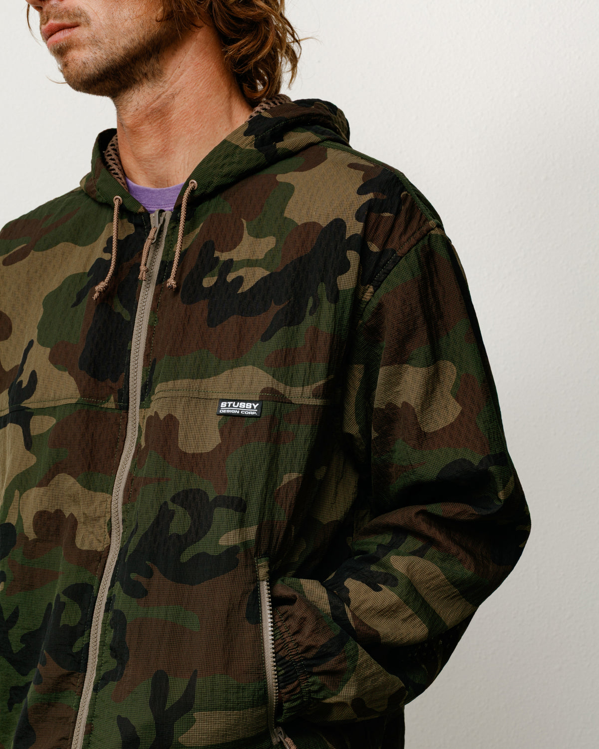 Layered Mesh Hooded Jacket – Woodland Camo | Outerwear | Stüssy Japan