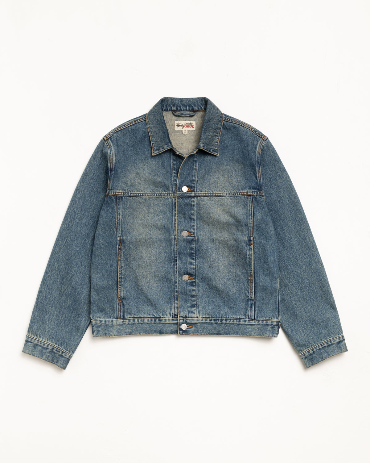 Trucker Jacket Denim – Vintage Mid Wash | Outerwear | Stüssy Japan