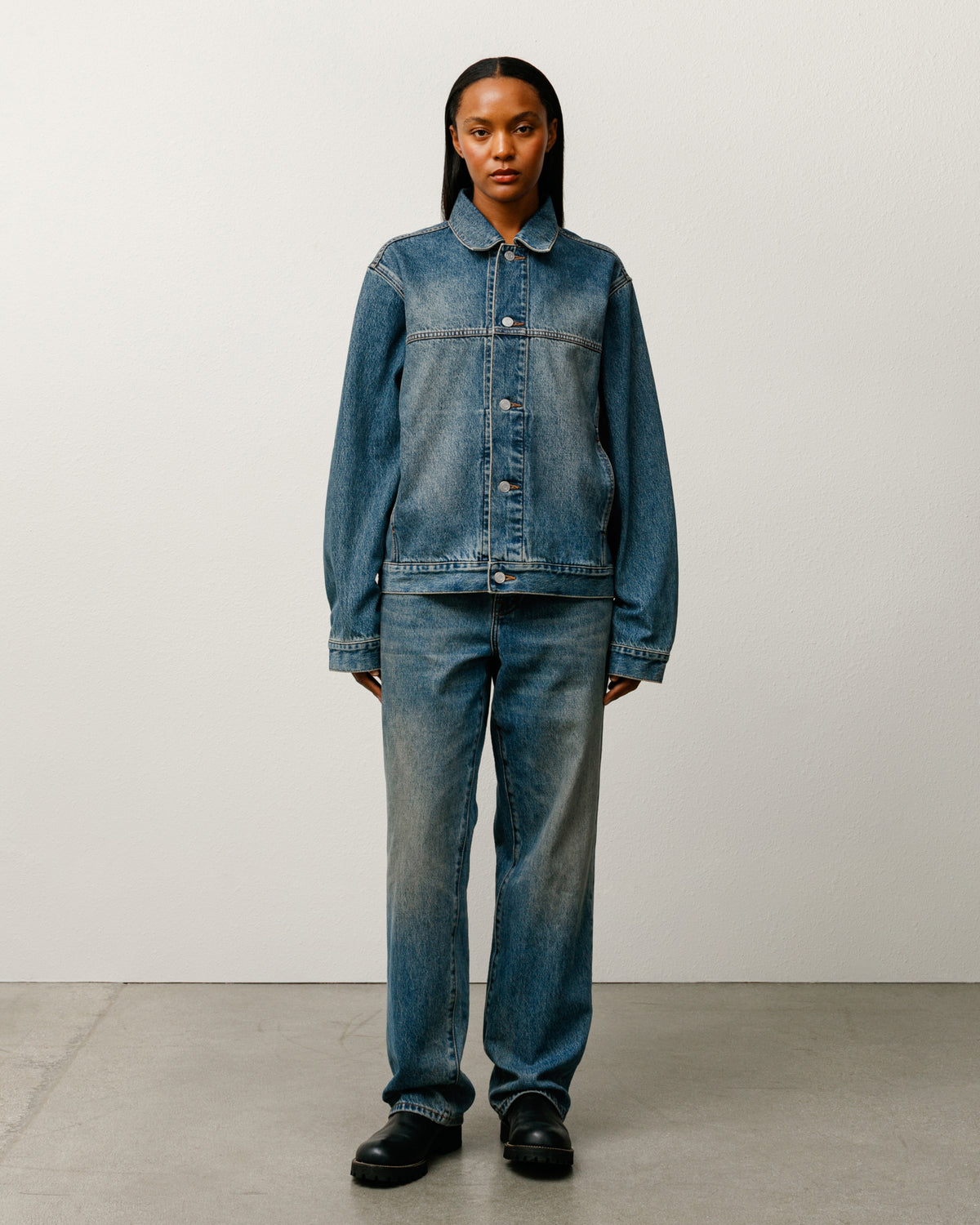 Trucker Jacket Denim – Vintage Mid Wash | Outerwear | Stüssy Japan