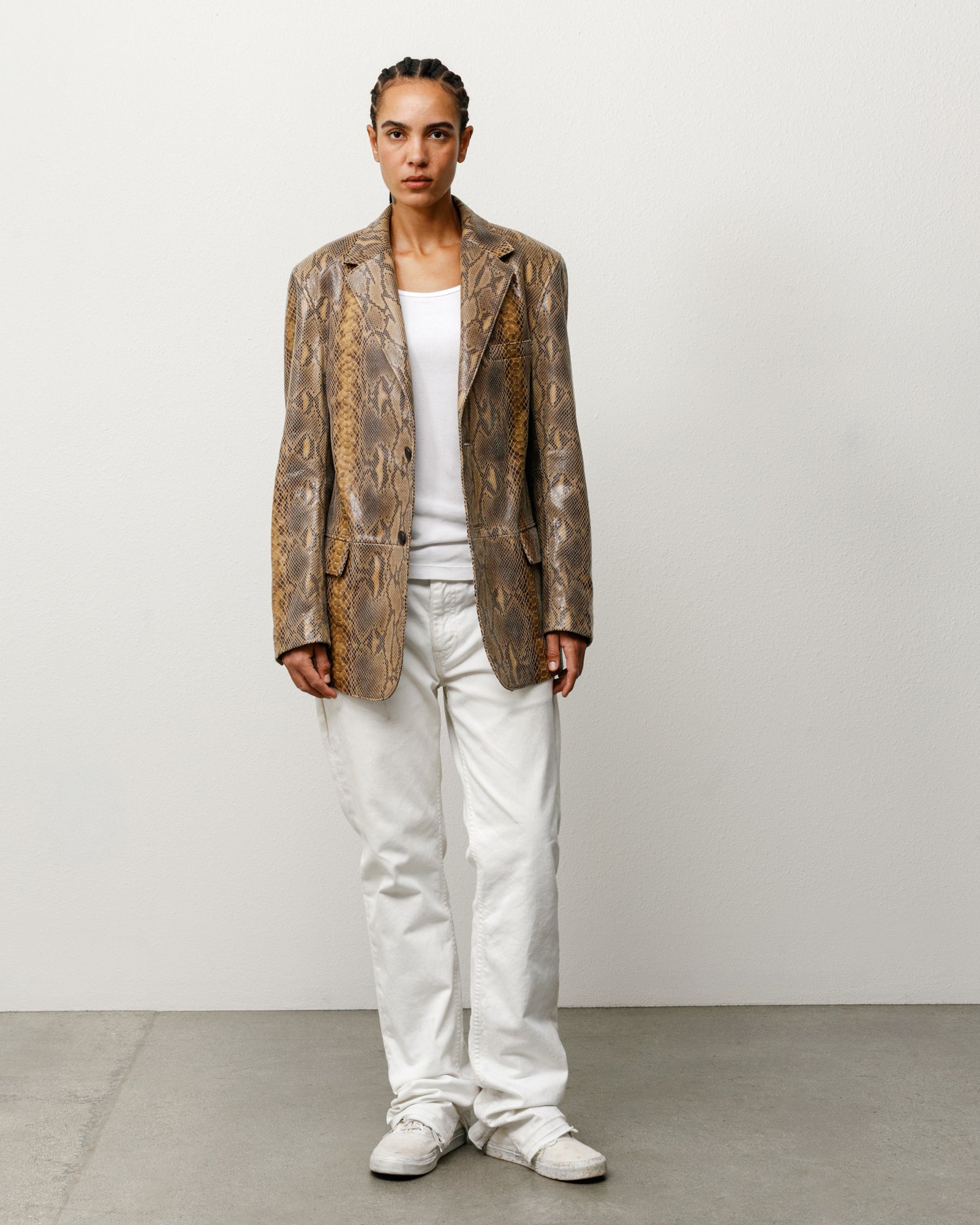 Leather Blazer – Snake | Outerwear | Stüssy Japan