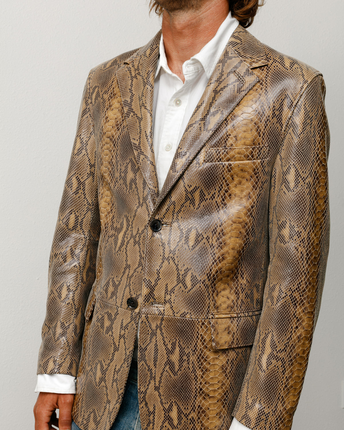 Leather Blazer – Snake | Outerwear | Stüssy Japan